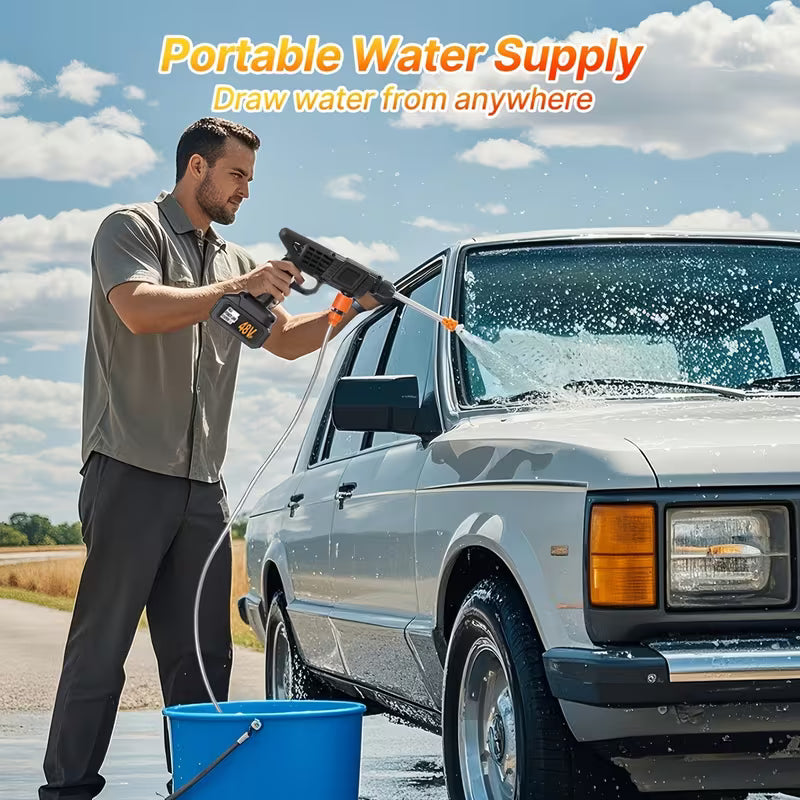 A High-Pressure Car Cleaning Tool, Equipped with a 5500Mah Battery